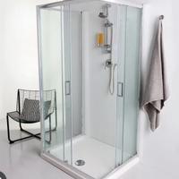 Cabina doccia in vetro ed acciao 2 o 3 lati