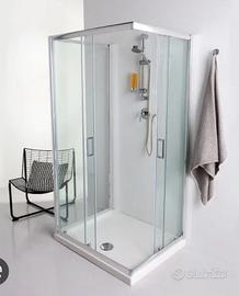 Cabina doccia in vetro ed acciao 2 o 3 lati