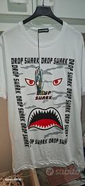 t-shirt bianca Drop Shark