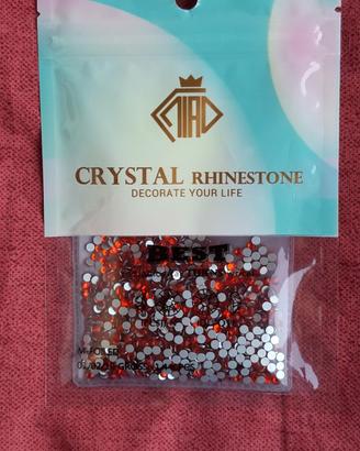 Strass rossi flatback 4mm (SS16) Cristalli. Unghie