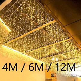 Luci a tenda a LED a forma di ghiacciolo 4M-12M,