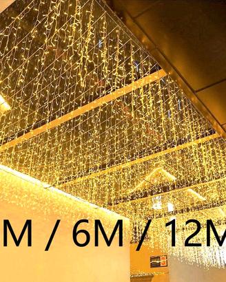 Luci a tenda a LED a forma di ghiacciolo 4M-12M,