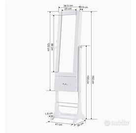 armadio specchio portaoggetti e portagioie 