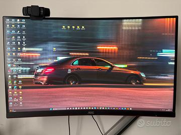Monitor da gaming aoc 27 pollici ricurvo 2k 144hz