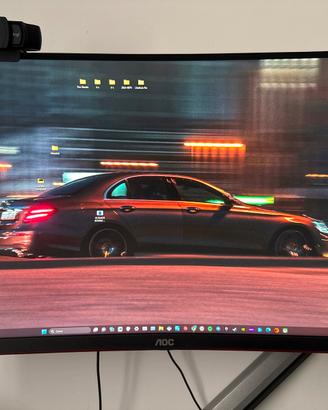 Monitor da gaming aoc 27 pollici ricurvo 2k 144hz