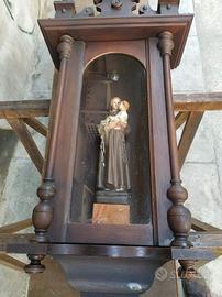 Antica Statua di legno in teca di Sant'Antonio