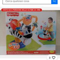 Zebra saltella e gira Fisher