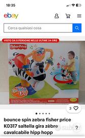 Zebra saltella e gira Fisher