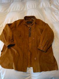 Camicia Vintage in vera pelle camoscio