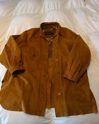 Camicia Vintage in vera pelle camoscio