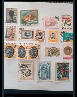 17 francobolli italiani del 1976 usati