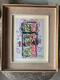 IBGHAIM KODRA Tecnica mista su cartoncino