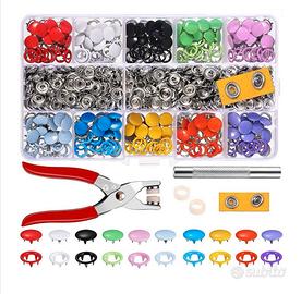 Set di Bottoni automatici a Pressione con pinza,