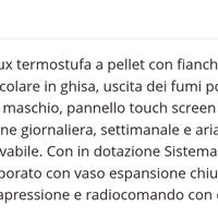 Termo stufa  caldaia Edikamin modello Bijou pellet