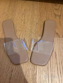 Sandali fascia trasparente