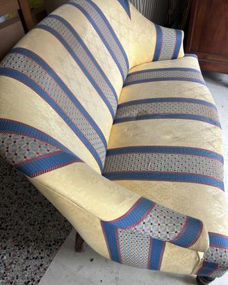 Divanetto vintage a due posti con rivestimento