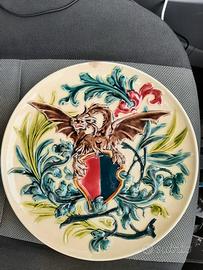 Piatto Antico da Parete 1857' con Drago