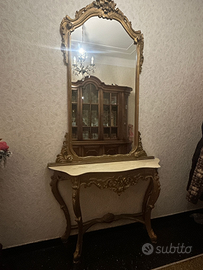 Consolle d'Ingresso con Specchiera Barocca - MARMO