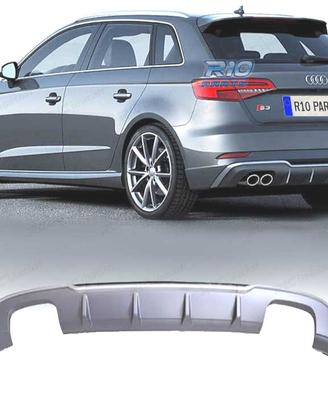 DIFFUSORE AUDI A3 HATCHBACK 17-20 LOOK S3 OO---OO