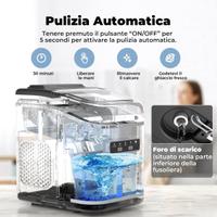 Macchina Ghiaccio 12kg/24h, Autopulente Macchina d