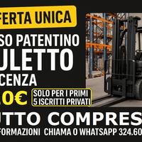 Corso Patentino Muletto Vicenza a 120 Euro