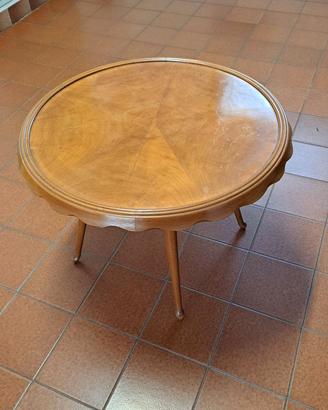Tavolino in legno rotondo vintage