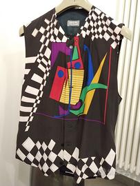 Gilet Vintage Gianni Versace Constructivist Print