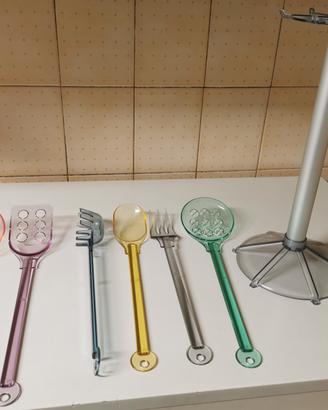 Portamestoli da cucina  completo di 6 mestoli 