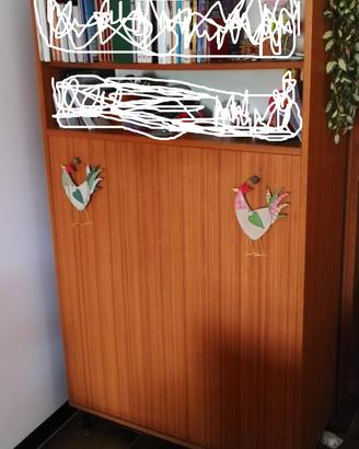 Mobile letto a scomparsa con libreria
