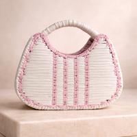 Borsa Artigianale Bianca e Rosa