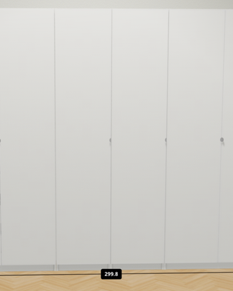 Armadio guardaroba IKEA PAX bianco, 6 ante, 300x35