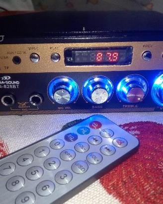 Amplificatore stereo bluetooth con karaoke 50 watt