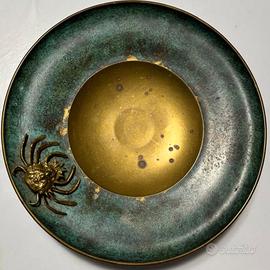 Piatto centro tavola in ottone