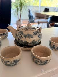 Set tazzine e teiera antica cinese
