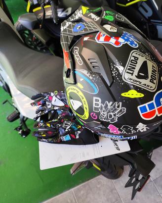 Casco SHERATAN JET UFO GRAPHIC 2.0 + Guanti moto