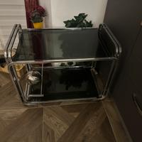 Carrello acciaio e vetro