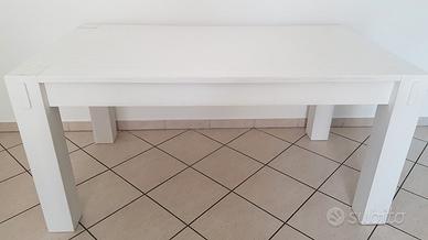 tavolo allungabile legno massello bianco Altacorte