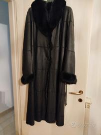 Cappotto nero in lapin