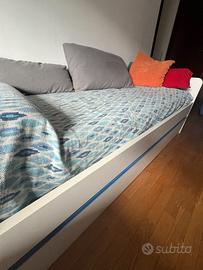 Letto singolo con letto germello estraibile