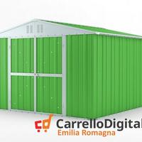 Box struttura lamiera Acciaio 327x307 verde chiaro