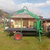 Rimorchio forestale gru trattore