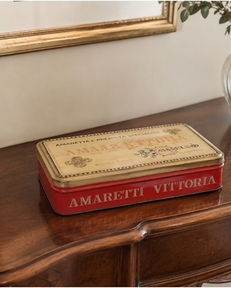 Scatola Latta Amaretti Vittoria Sassello Antica En