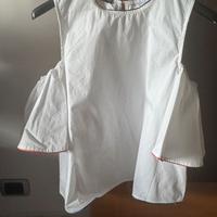 Blusa cotone bianco