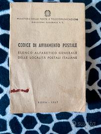 Libro Raro Codice Avviamento Postale (1ª Ed. 1967)
