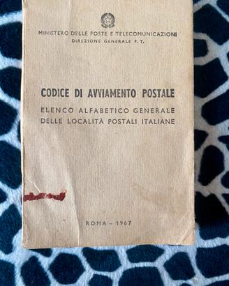 Libro Raro Codice Avviamento Postale (1ª Ed. 1967)