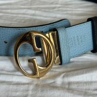 Gucci belt like new in 2 colors blue and black