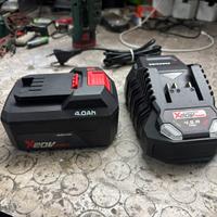 Caricabatteria e batteria parkside