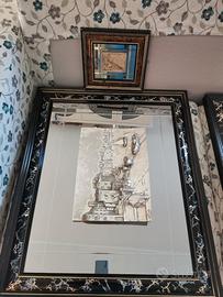 Quadri con inserto laccato argento 925