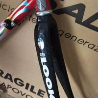 Forcella vintage totalmente in carbonio look origi