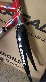 Forcella vintage totalmente in carbonio look origi